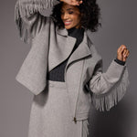 Frenna jas met franjes - Grey