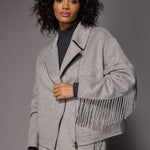 Frenna jas met franjes - Grey