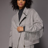 Frenna jas met franjes - Grey