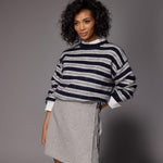 Fran rok met franjes - Grey