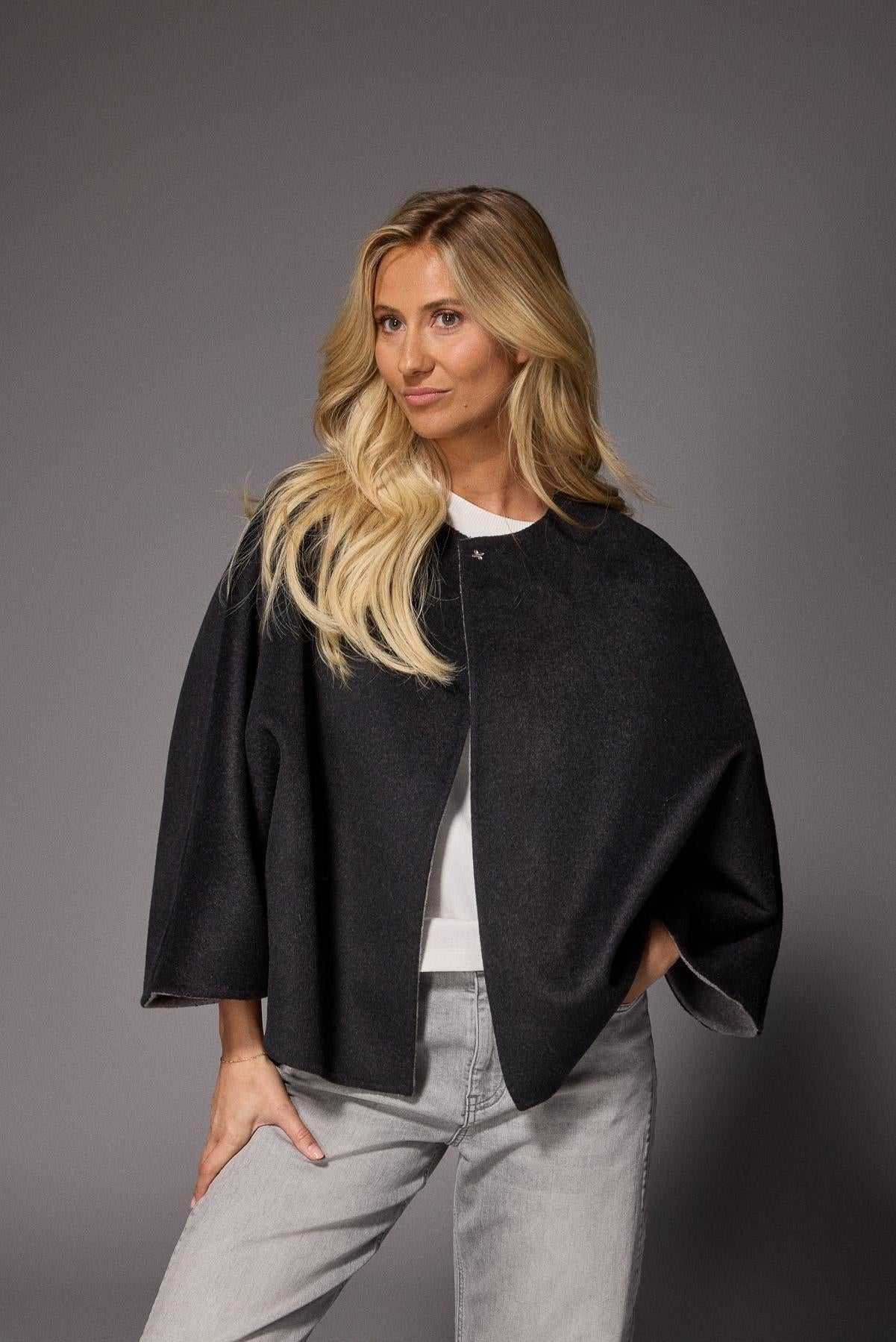 Carole omkeerbare manteljas - Black
