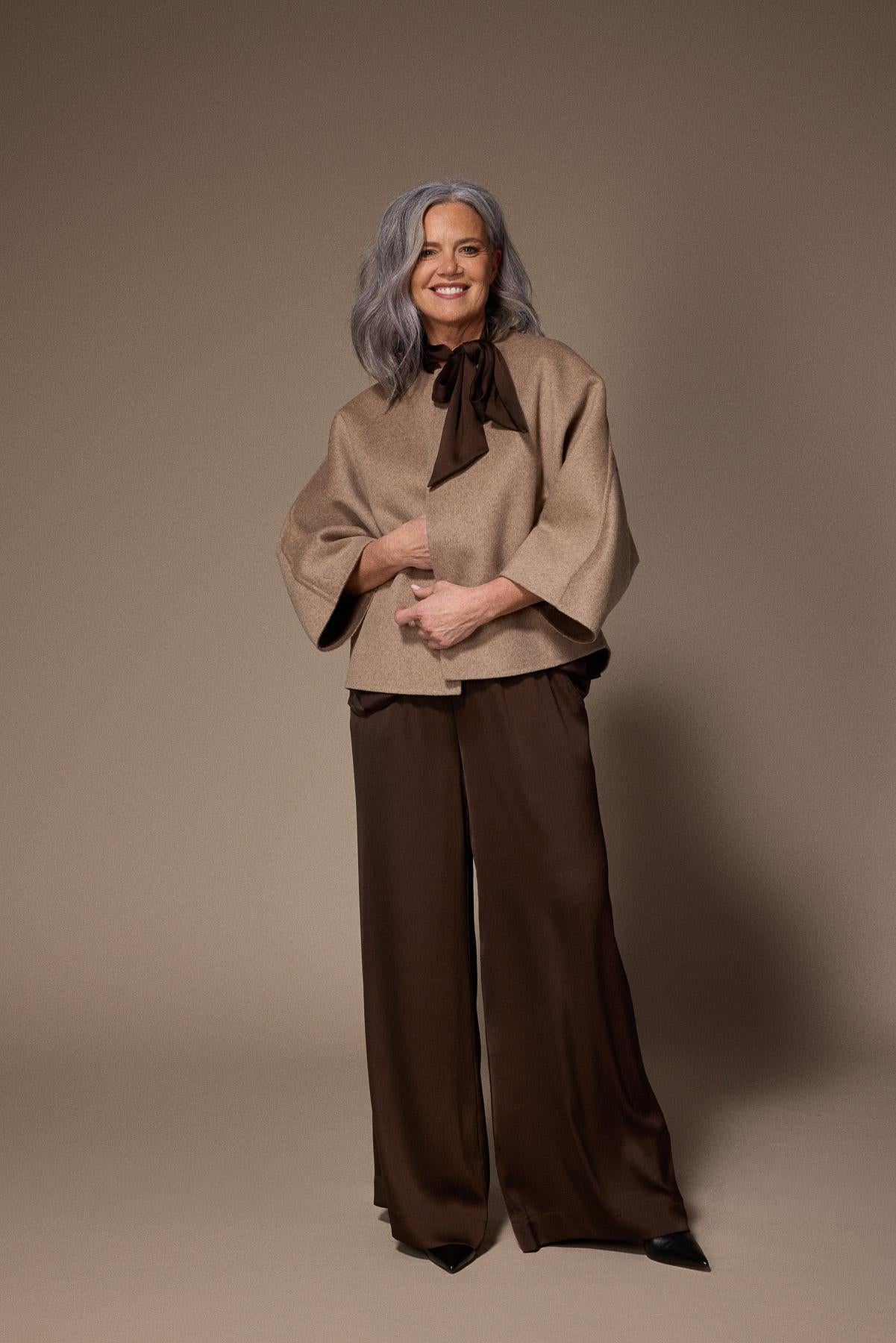 Carole omkeerbare manteljas - Brown