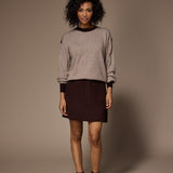 Lino minirok - Brown