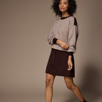 Lino minirok - Brown
