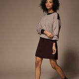 Lino minirok - Brown