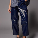 Ray lakleder broek - Navy