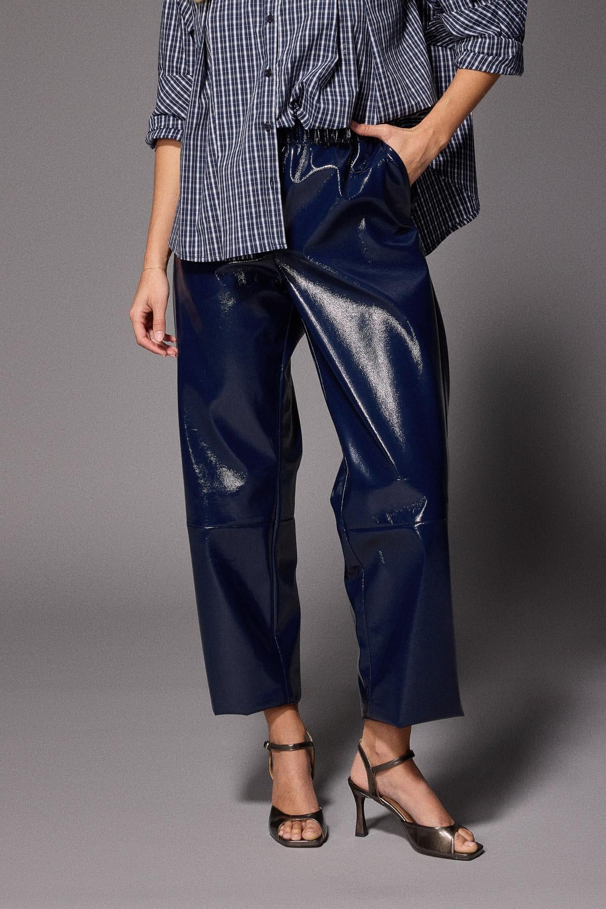 Ray lakleder broek - Navy