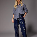 Ray lakleder broek - Navy