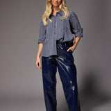 Ray lakleder broek - Navy