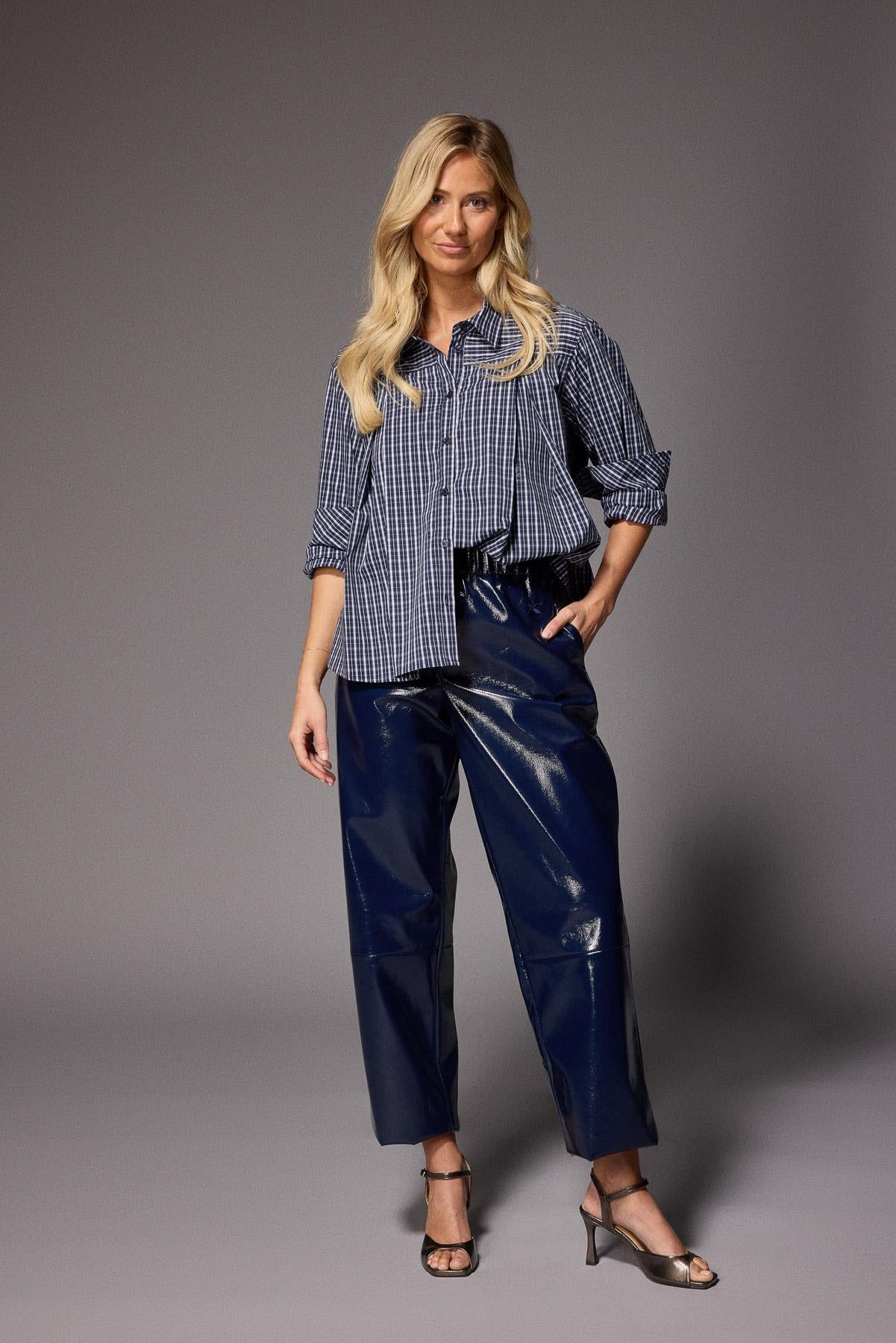 Ray lakleder broek - Navy