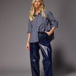 Ray lakleder broek - Navy