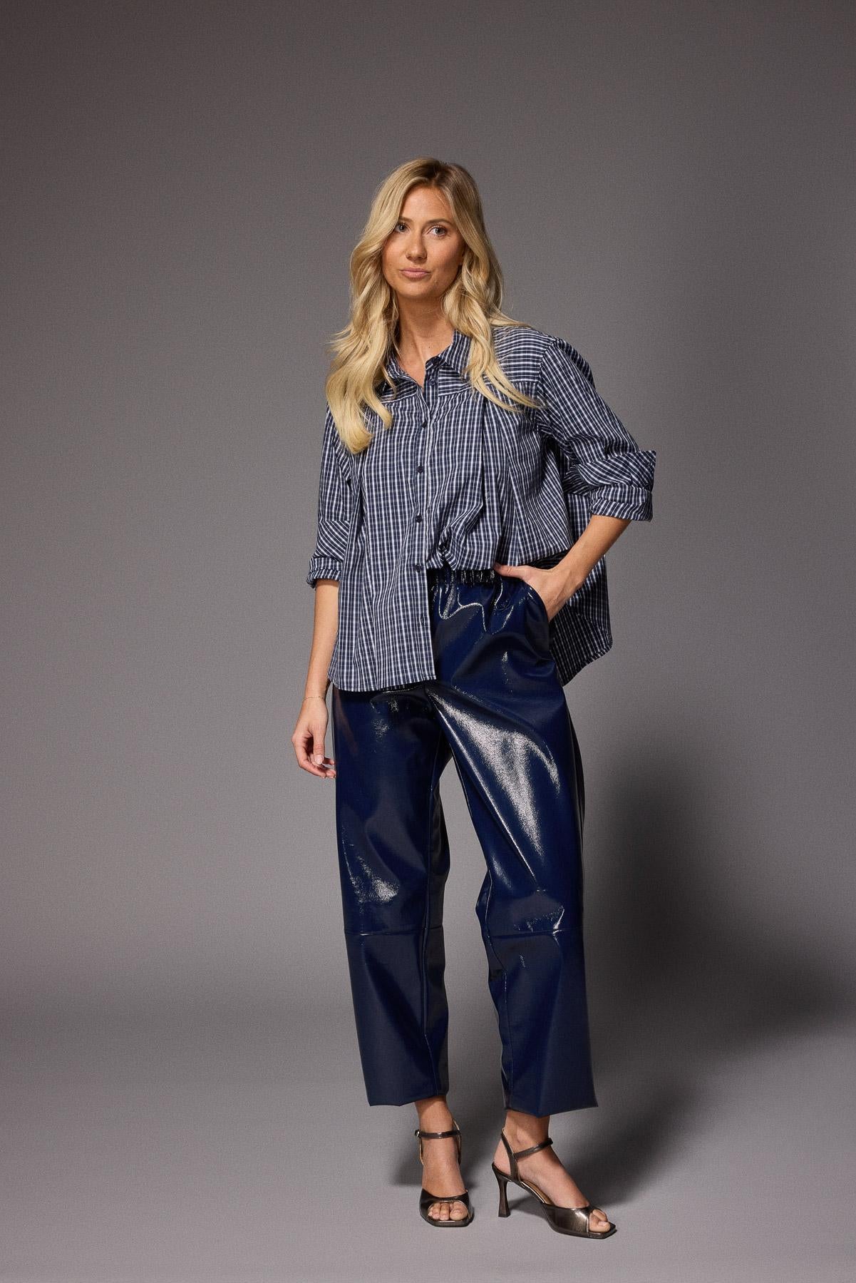 Ray lakleder broek - Navy