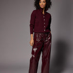 Ray lakleder broek - Plume