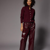 Ray lakleder broek - Plume