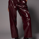 Ray lakleder broek - Plume