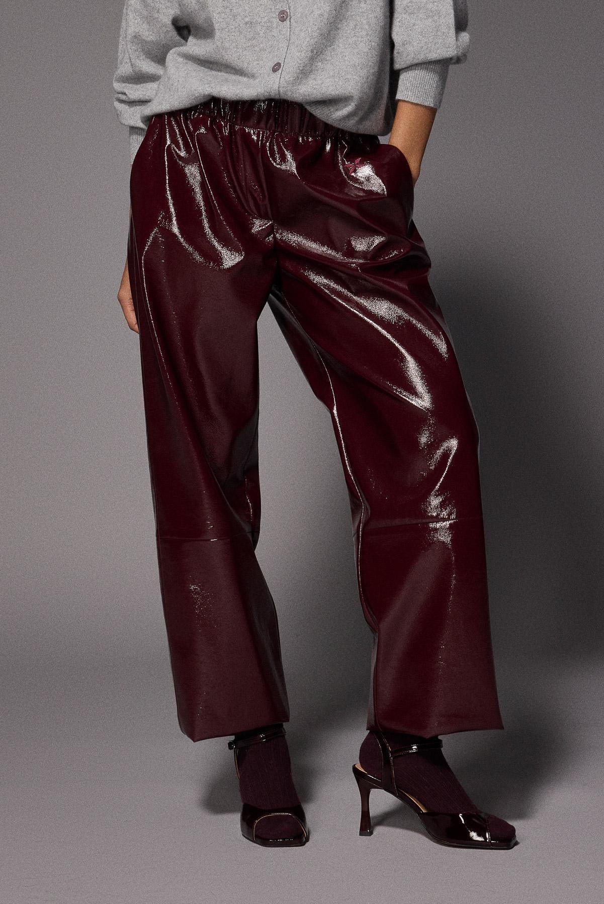 Ray lakleder broek - Plume