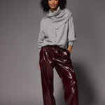Ray lakleder broek - Plume