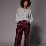 Ray lakleder broek - Plume