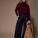 Javea wide leg pantalon - Dark denim