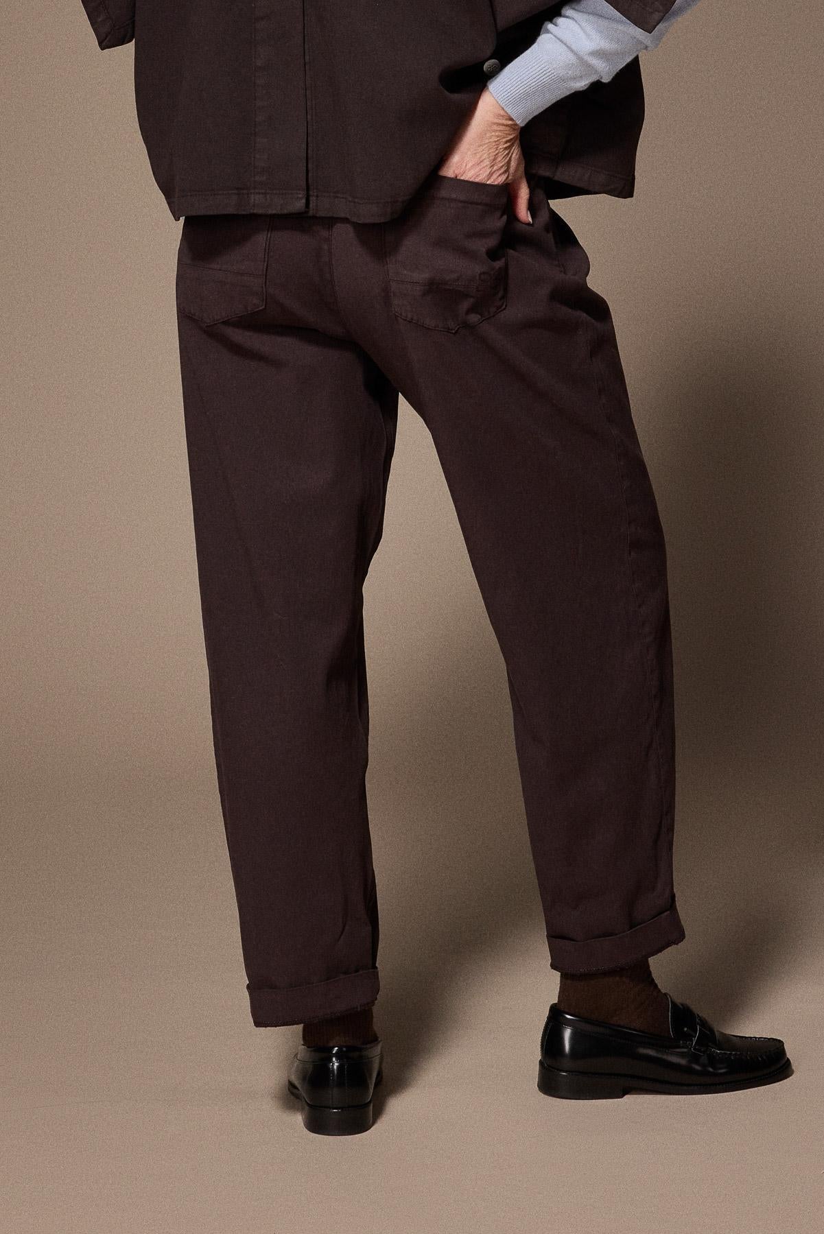 Janeth barrel fit broek - Brown