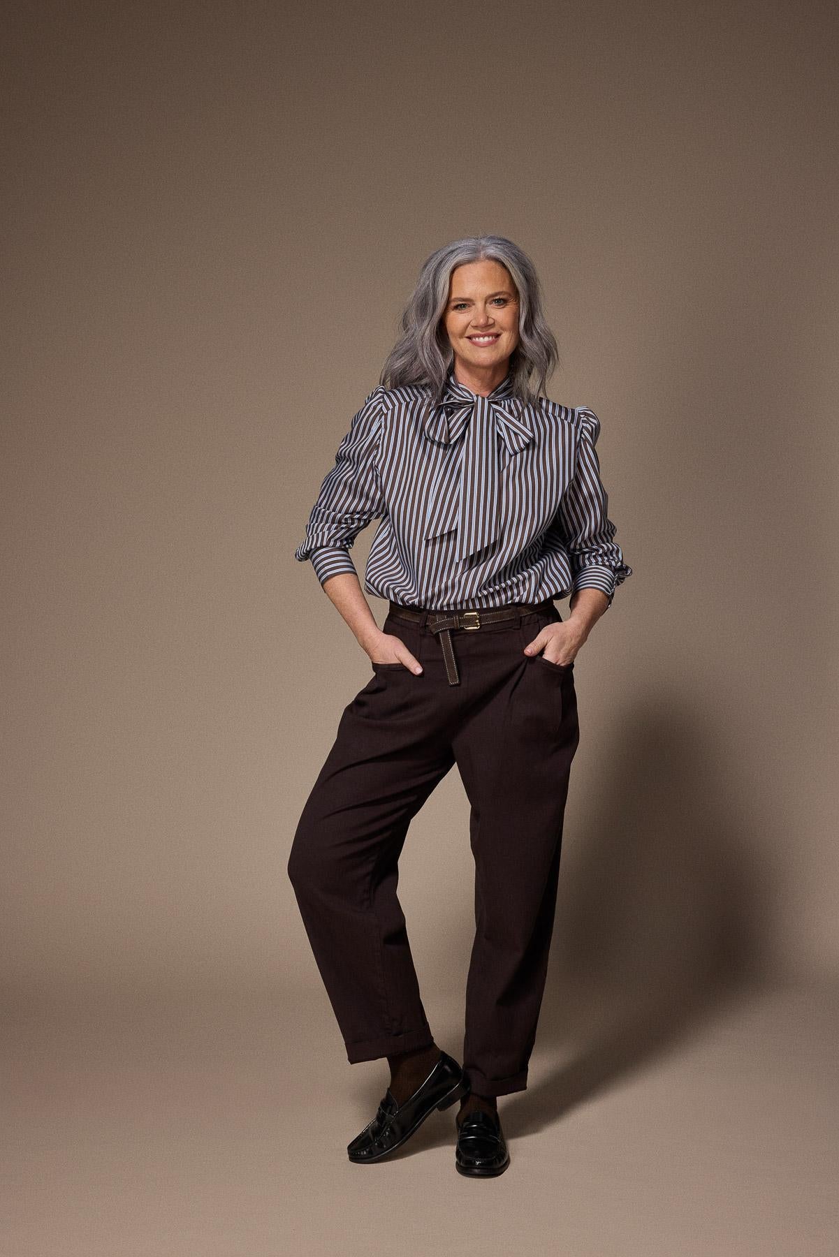 Janeth barrel fit broek - Brown