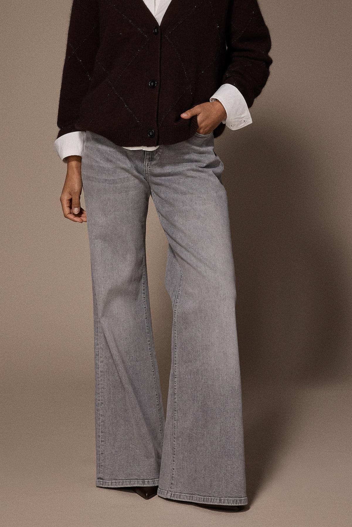 Jazz wide leg jeans - Light Grey