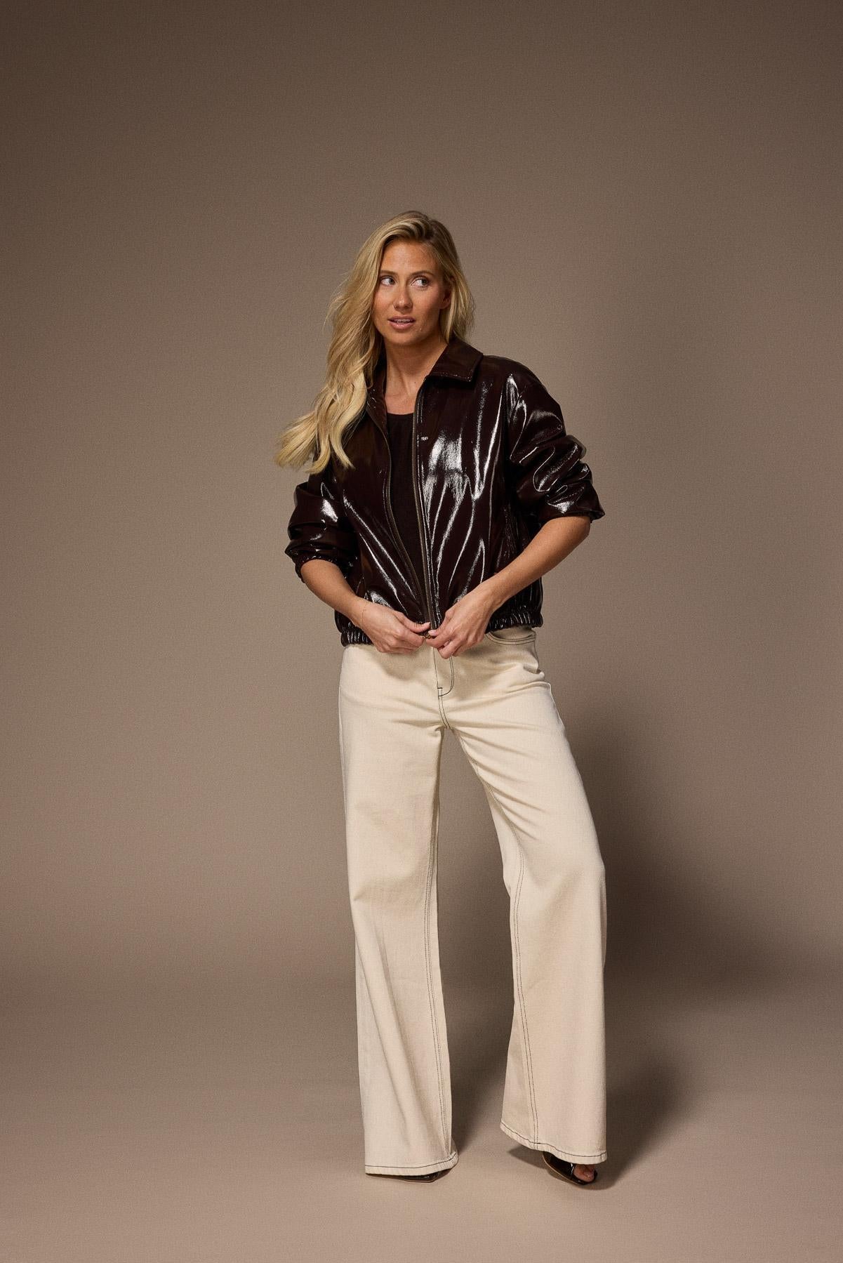 Jazz wide leg jeans - Ecru