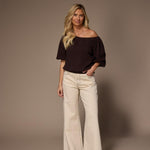 Jazz wide leg jeans - Ecru