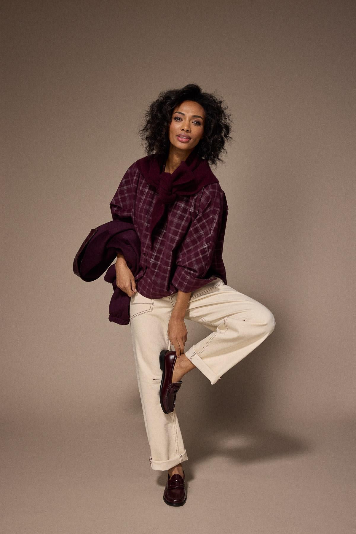 Jadie barrel jeans - Ecru