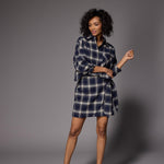 Levi flanellen blouse - Navy Checks