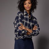Levi flanellen blouse - Navy Checks