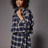 Levi flanellen blouse - Navy Checks