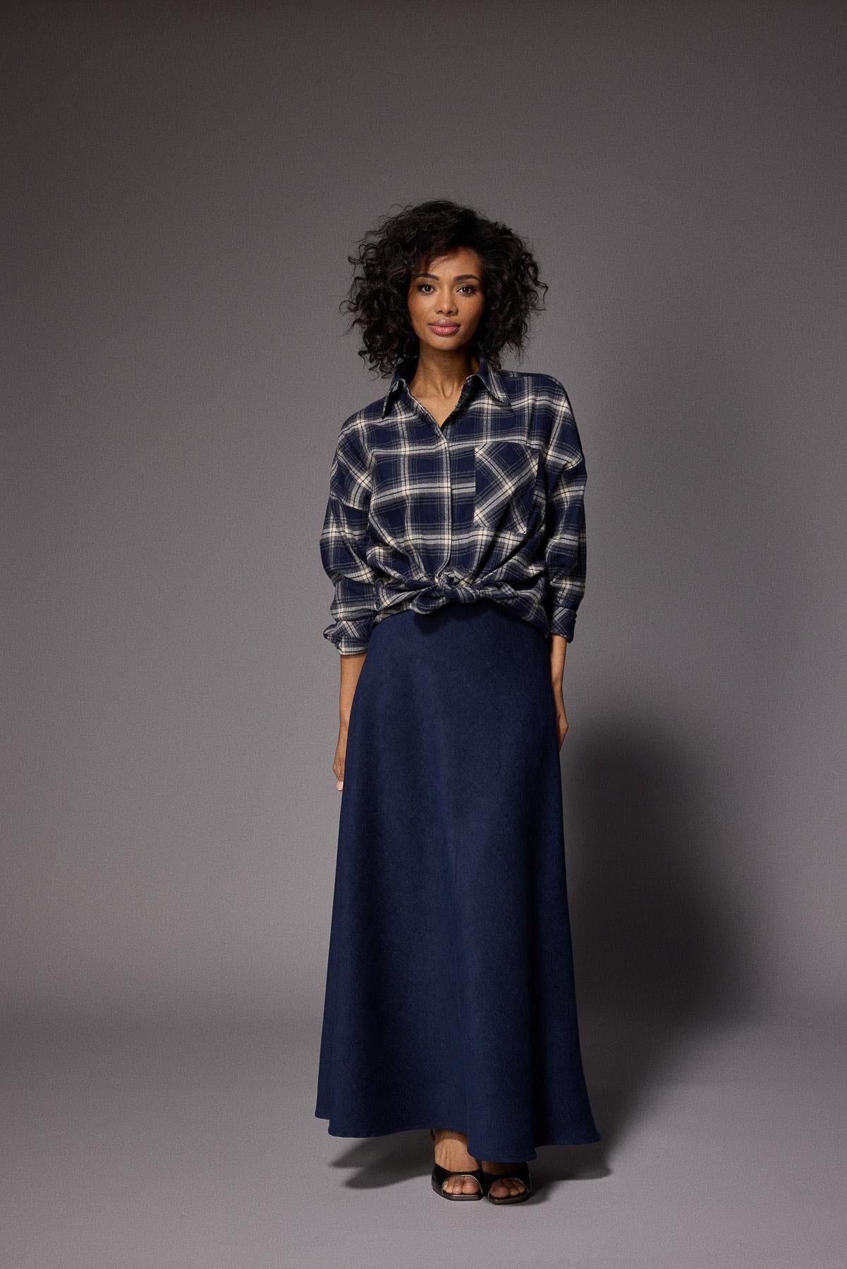 Levi flanellen blouse - Navy Checks