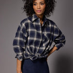 Levi flanellen blouse - Navy Checks