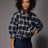 Levi flanellen blouse - Navy Checks