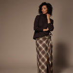 Atlanta flanellen maxi rok - Navy Checks
