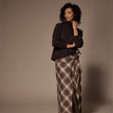Atlanta flanellen maxi rok - Navy Checks