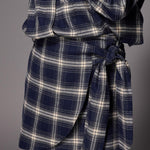 Dover flanellen minirok - Navy Checks