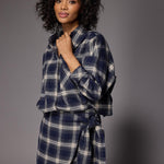 Dover flanellen minirok - Navy Checks