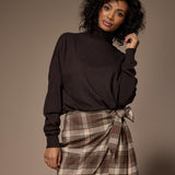 Dover flanellen minirok - Brown Checks