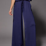 Polly wide leg broek - Navy