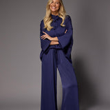 Polly wide leg broek - Navy