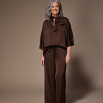 Polly wide leg broek - Burgundy