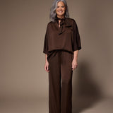 Polly wide leg broek - Burgundy
