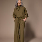 Polly wide leg broek - Khaki