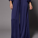 Polly wide leg broek - Navy
