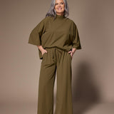 Polly wide leg broek - Khaki