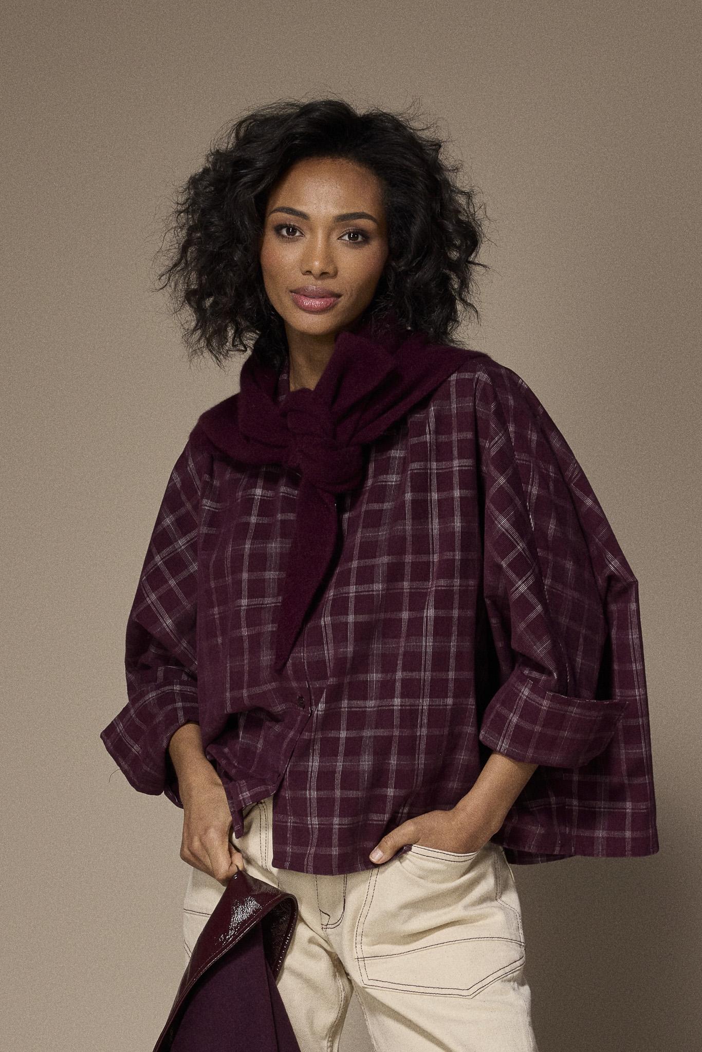 Tini driehoek sjaal - Burgundy