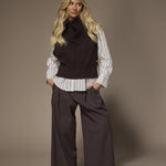 Tini driehoek sjaal - Dark Brown