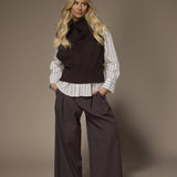 Tini driehoek sjaal - Dark Brown